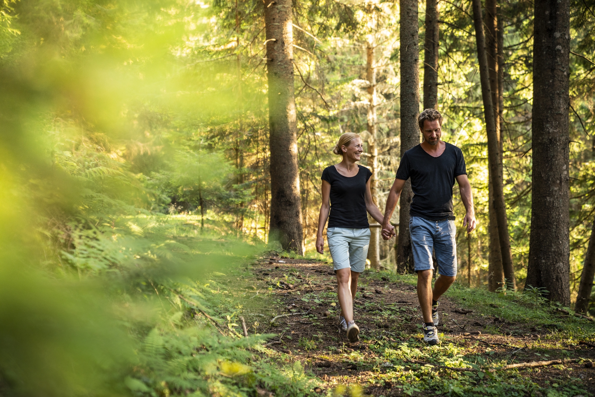 Kraftplatz Wald: Viele tanken bei einem Waldspaziergang ihre Batterien auf.