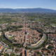 Die Festungsstadt Cittadella ist von einem Mauerring in Form einer unregelmäßigen Ellipse umgeben.