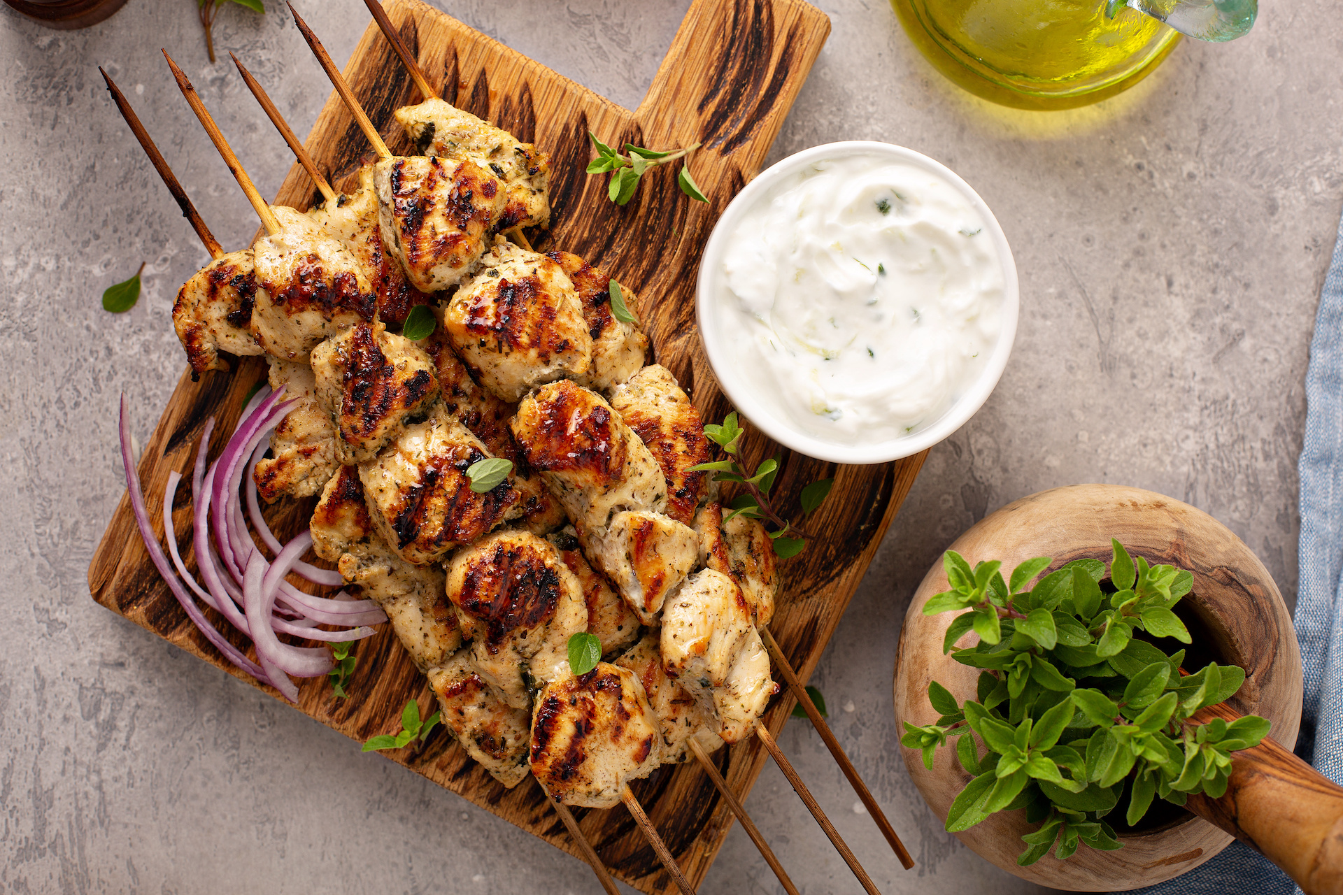 Frische Souvlaki vom Grill