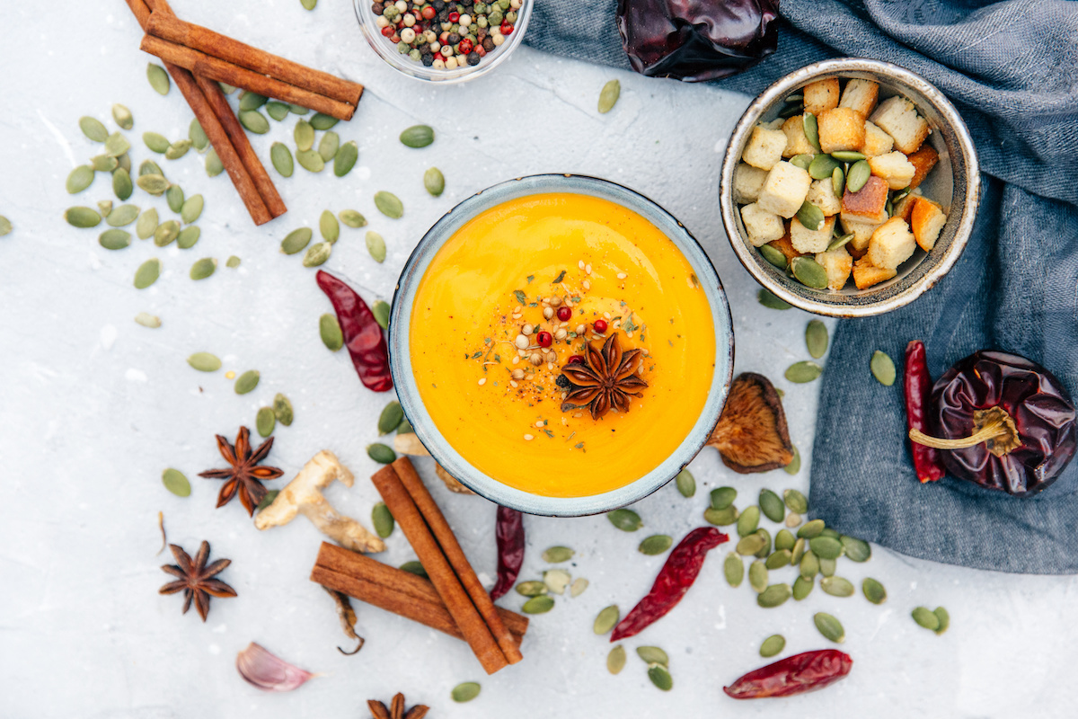 Wärmende Kürbis-Süßkartoffel-Suppe