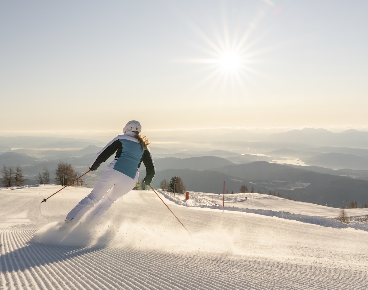 Skifahrerin auf der Gerlitzen