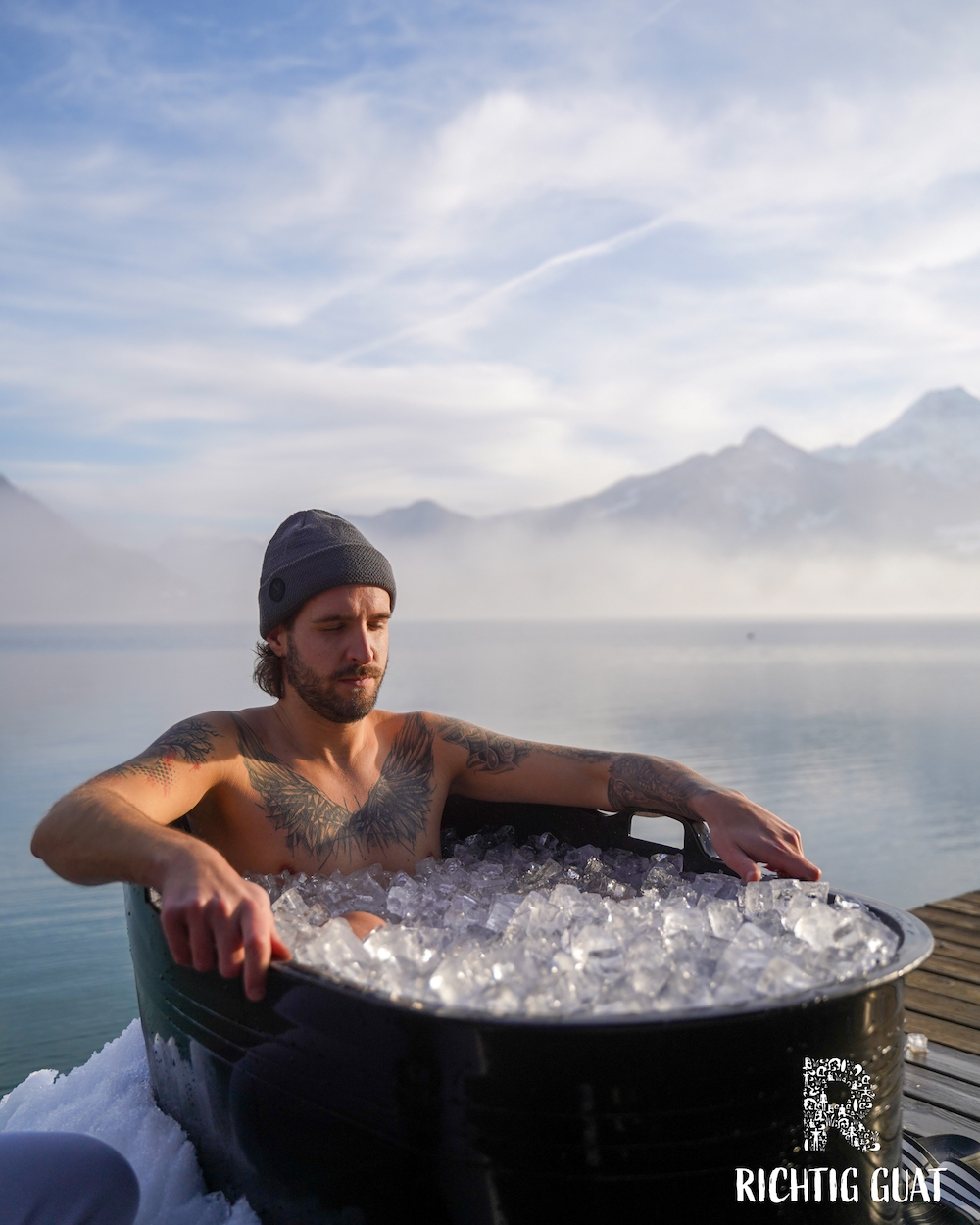 Eisiges Bad: Im Hotel Karnerhof am Faaker See kann man das Eisbaden richtig erlernen