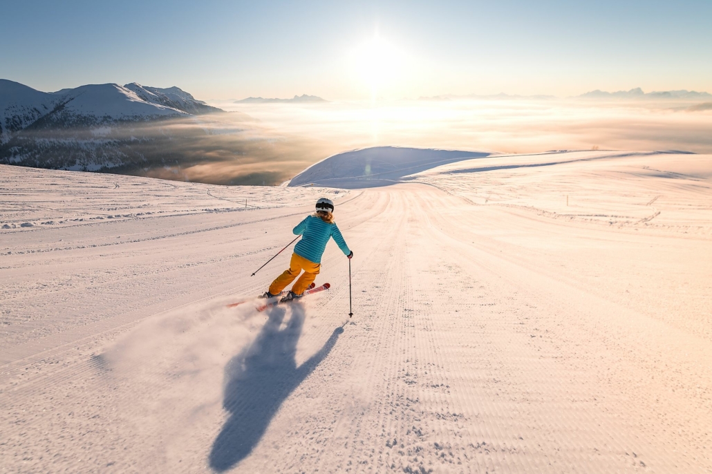 Schwingen Sie genussvoll der Sonne entgegen im Skigebiet Emberger Alm.