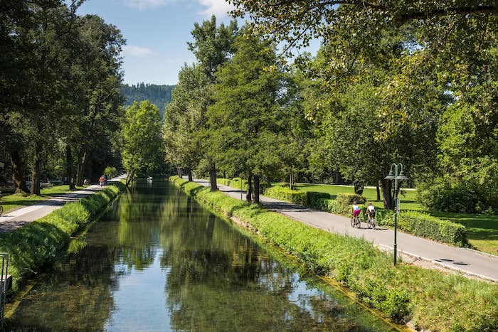 Der Lendkanal ist die grüne Ader der Stadt und ein beliebtes Naherholungsgebiet.