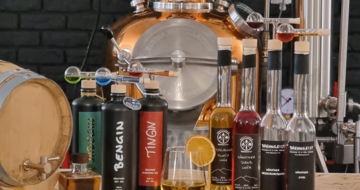 Die Produkte der Destillerie Brenngeist