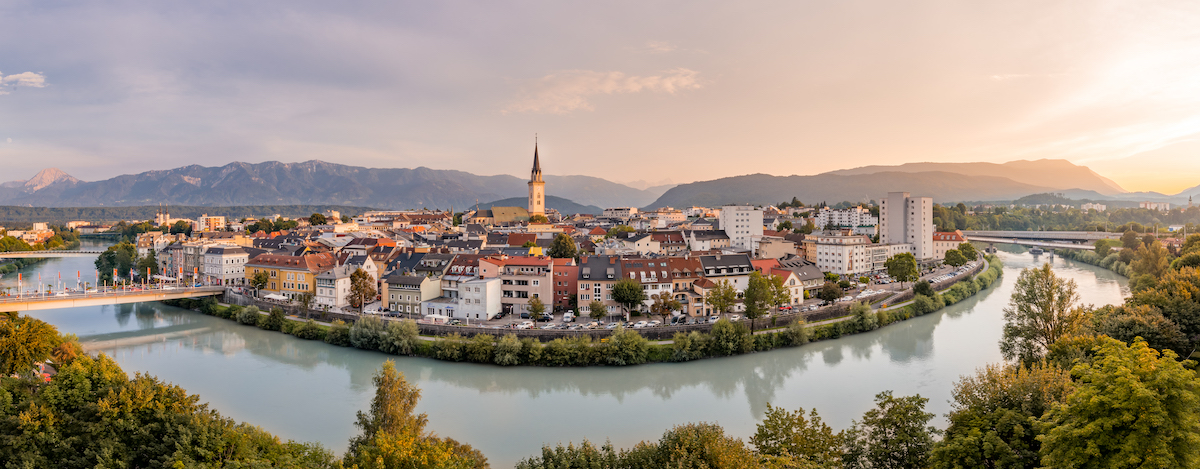 Villach, die Stadt an der Drau, besticht durch Lebensfreude und vielfältige Naturerholungsräume.