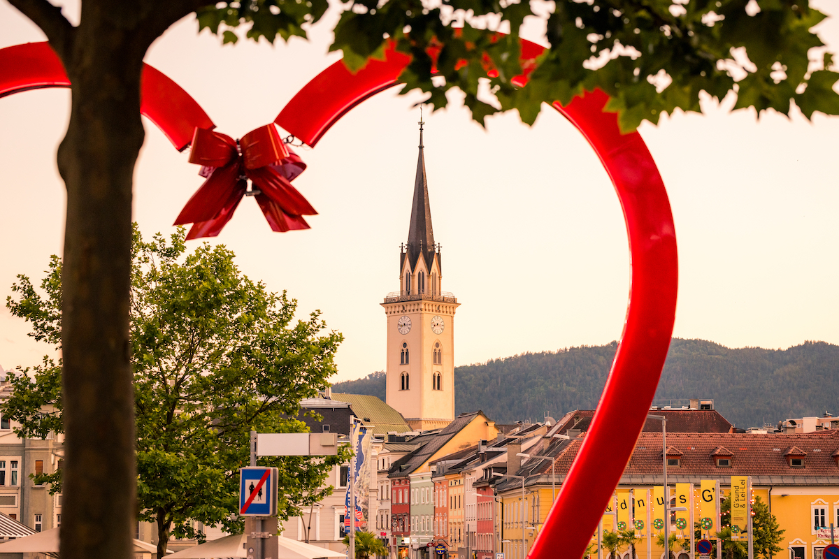 Ein Herz für Villach, im Zentrum der Stadtpfarrturm