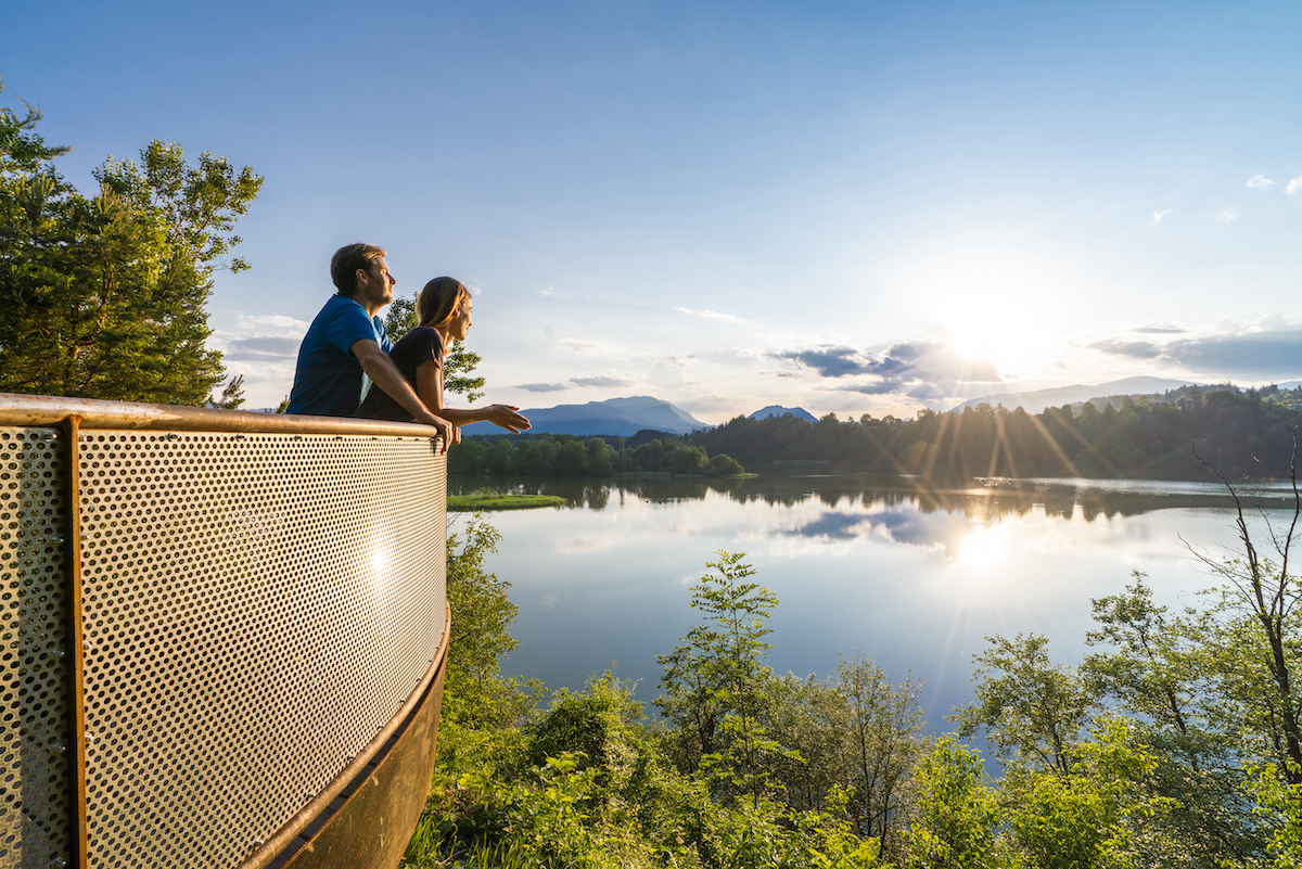 Spazieren auf einem der Slow-Trails in der Region