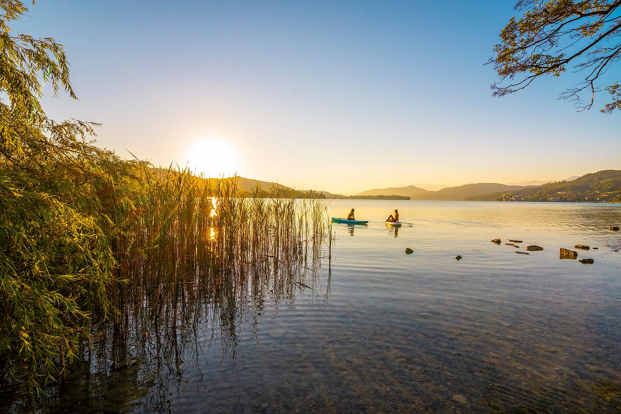 Ein Genuss: Die Abendstimmung am Wörthersee.