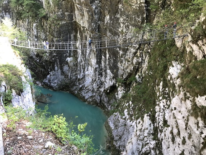 Hängebrücke in Barcis bei Pordenone