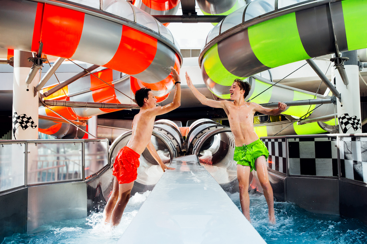 28 Rutschen lassen in Europas größter Rutschenwelt nicht nur Kinderherzen höher schlagen.