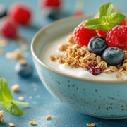 Selbstgemachtes Granola mit Jogurt: der ideale Start in den Tag