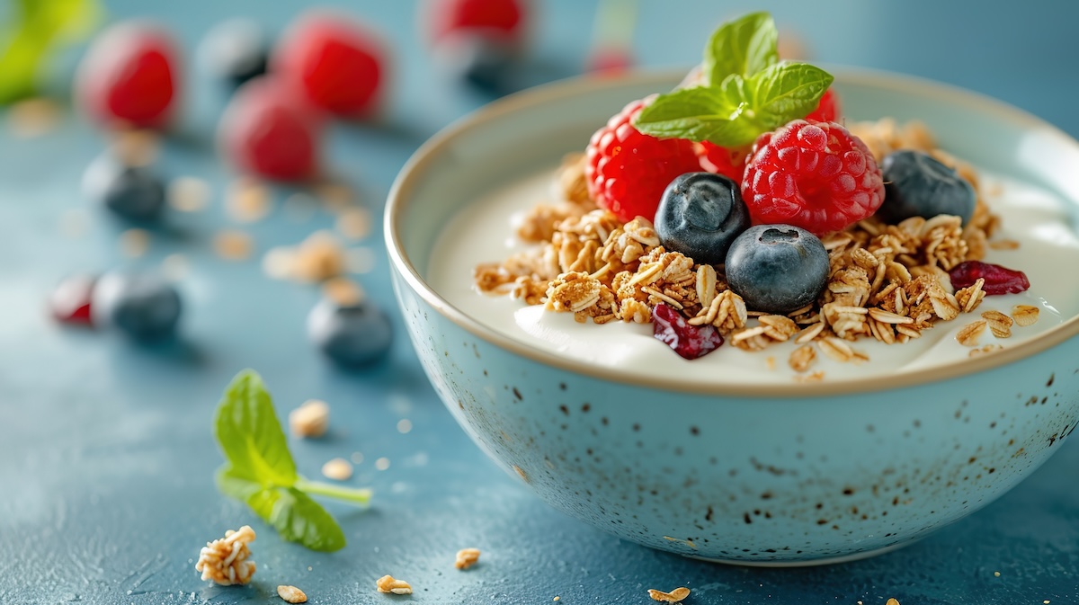 Selbstgemachtes Granola mit Jogurt: der ideale Start in den Tag