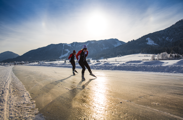 Eislaufen am Weissensee